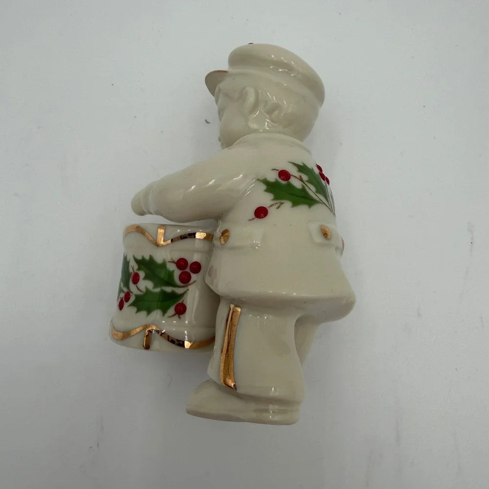 Lenox‎ 1999 Little Drummer Boy Ivory China Figurine Gold Trim Christmas Holiday